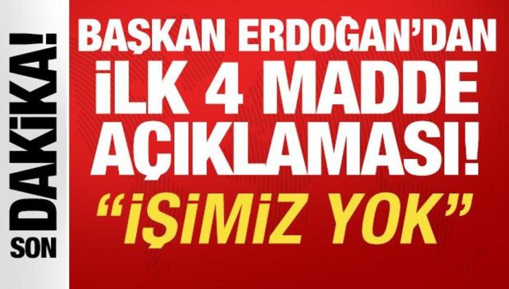 Başkan Erdoğan’dan ‘Yeni Anayasa’ açıklaması: “İlk 4 madde ile işimiz yok”