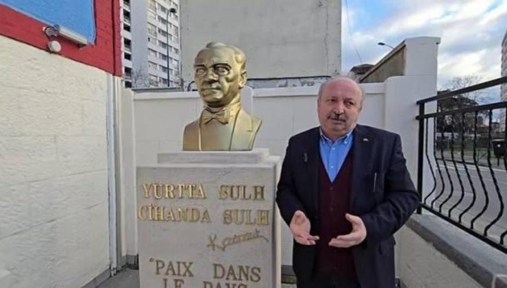 Fransa’daki ilk Atatürk büstü çalınmıştı: Yenisi getirildi