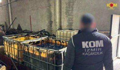 İzmir’de tonlarca kaçak akaryakıt ele geçirildi