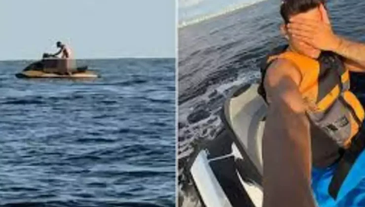 Jet ski üzerinde ilişkiye giren çifti görünce gözlerine inanamadı