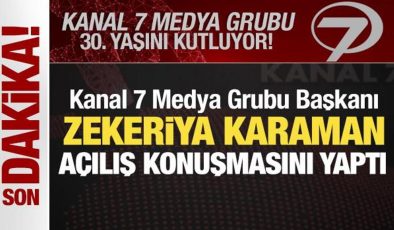 Kanal 7 Medya Grubu 30. yılını kutluyor! Zekeriya Karaman açılış konuşmasını yaptı