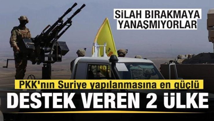 Silah bırakmaya yanaşmayan PKK’nın Suriye yapılanmasına en güçlü destek veren 2 ülke