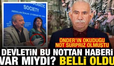 Terörist Öcalan’ın çağrısı sonrası Önder’in okuduğu nottan devletin haberi bar mıydı?